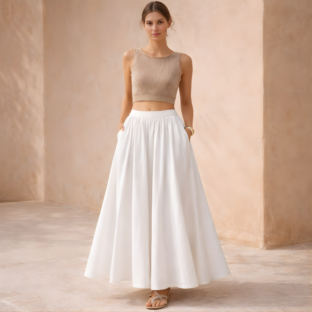 Women’s High-Waist A-Line Maxi Skirt