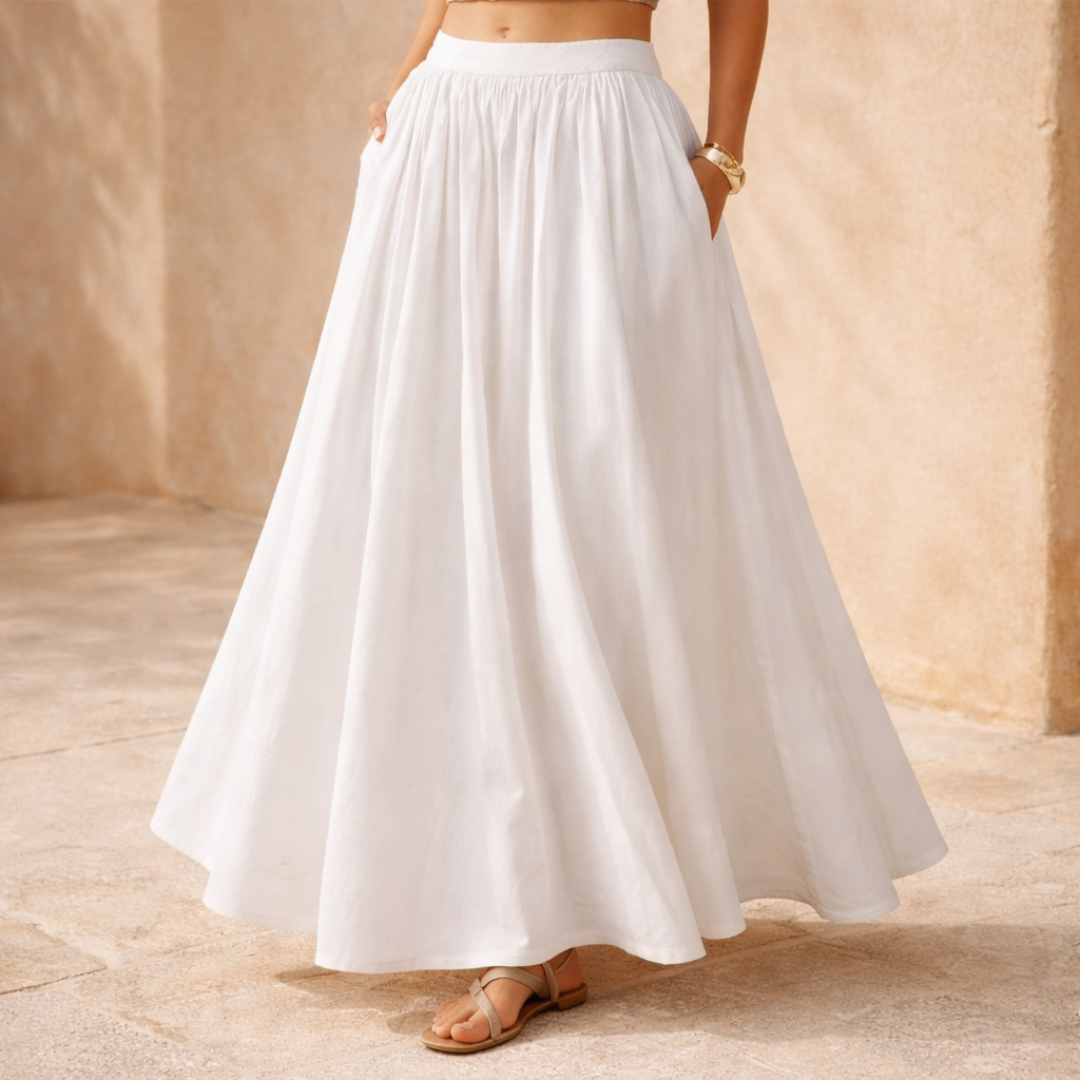 Women’s High-Waist A-Line Maxi Skirt