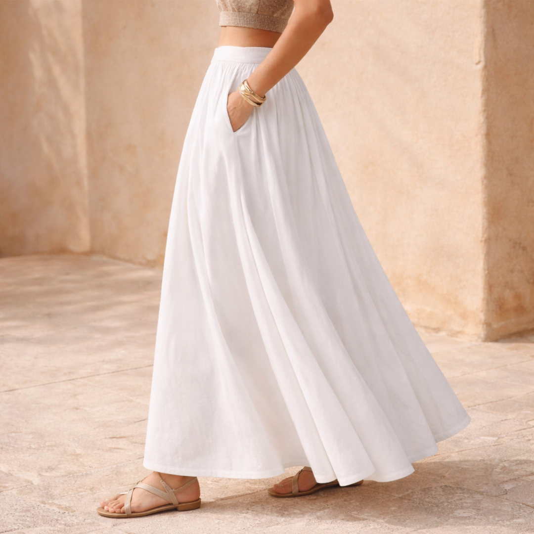 Women’s High-Waist A-Line Maxi Skirt