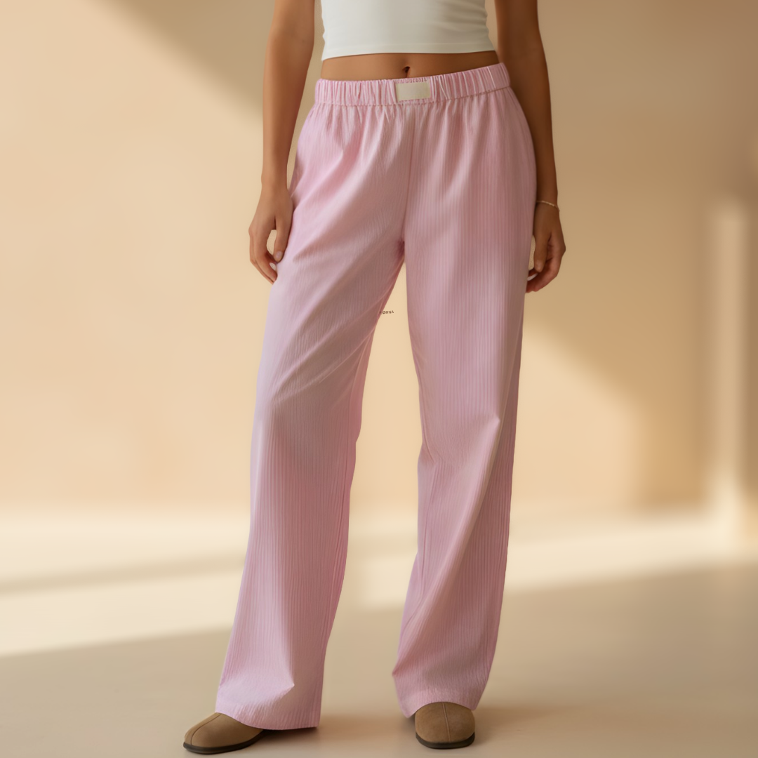 Women's Summer Soft Fabric Trouser with Elastic Waistband