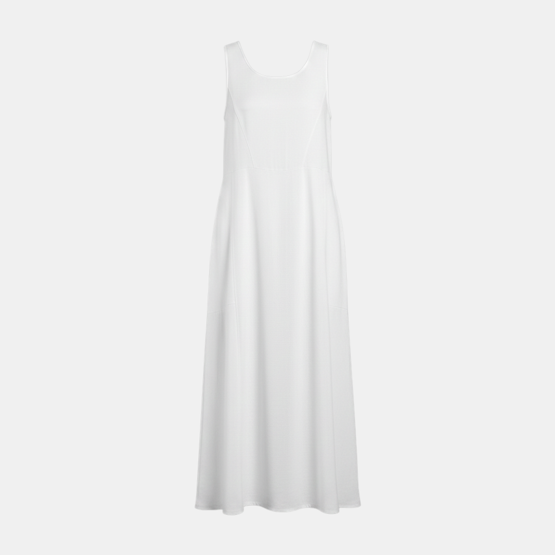 Zara | Women’s Linen Dress White Relaxed Fit Summer Style